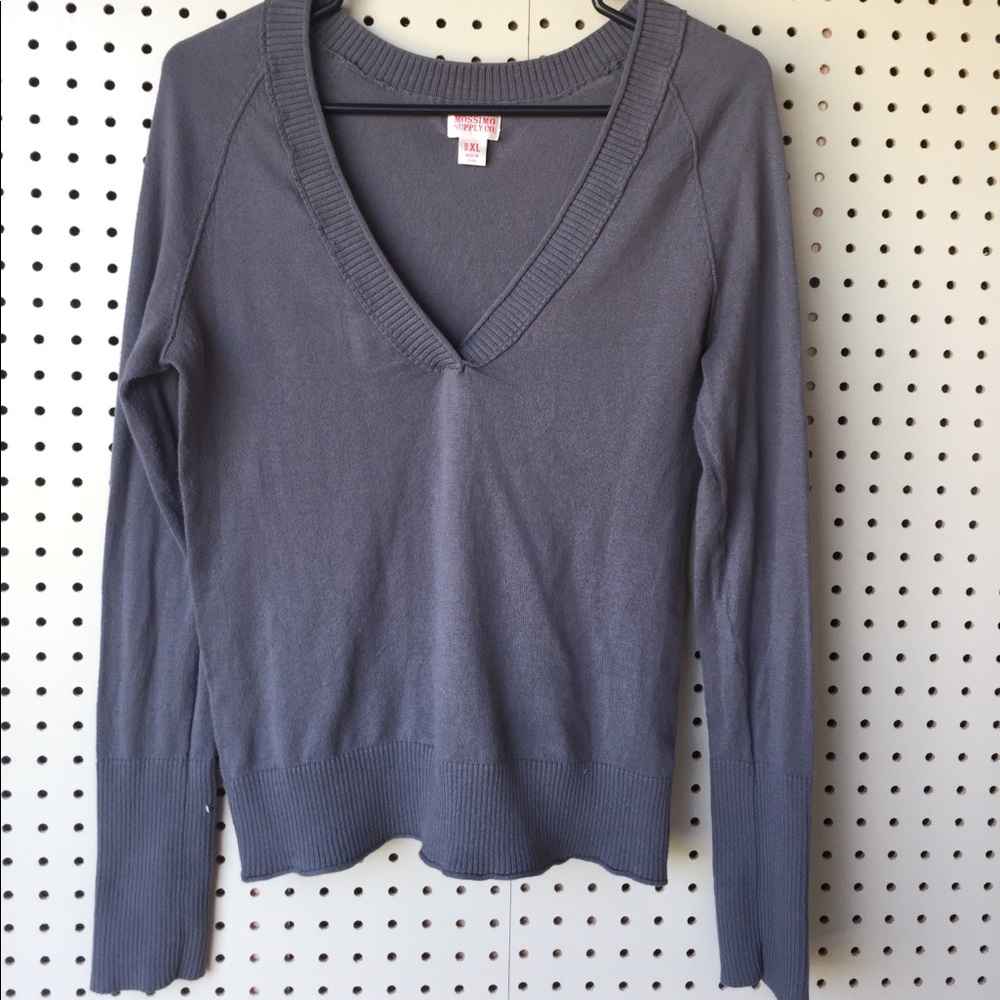 Grey v-neck sweater